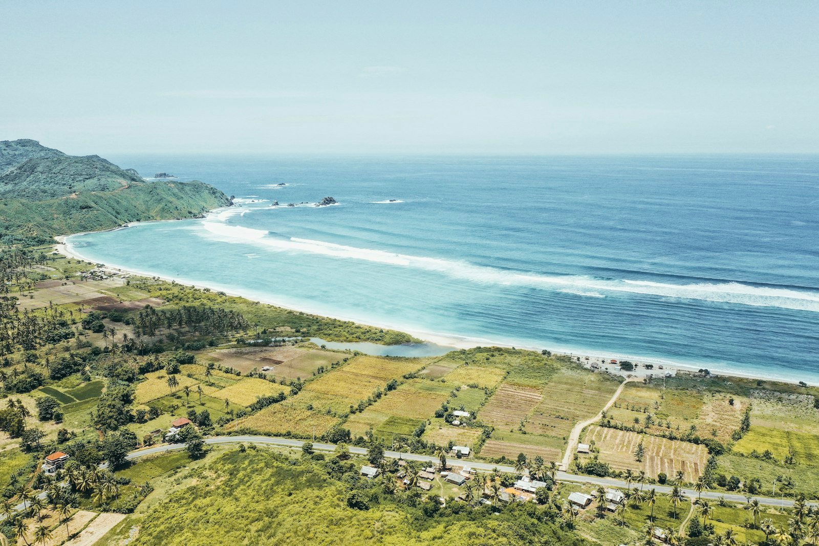 Beach and headland on the south coast of Lombok