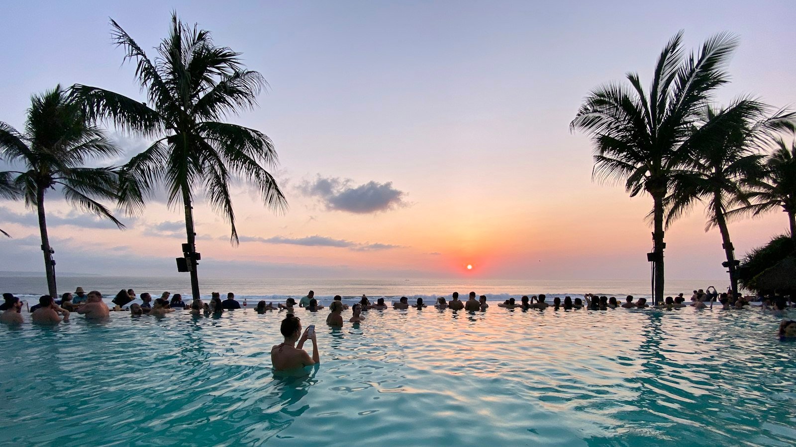 Pool at sunset, Seminyak