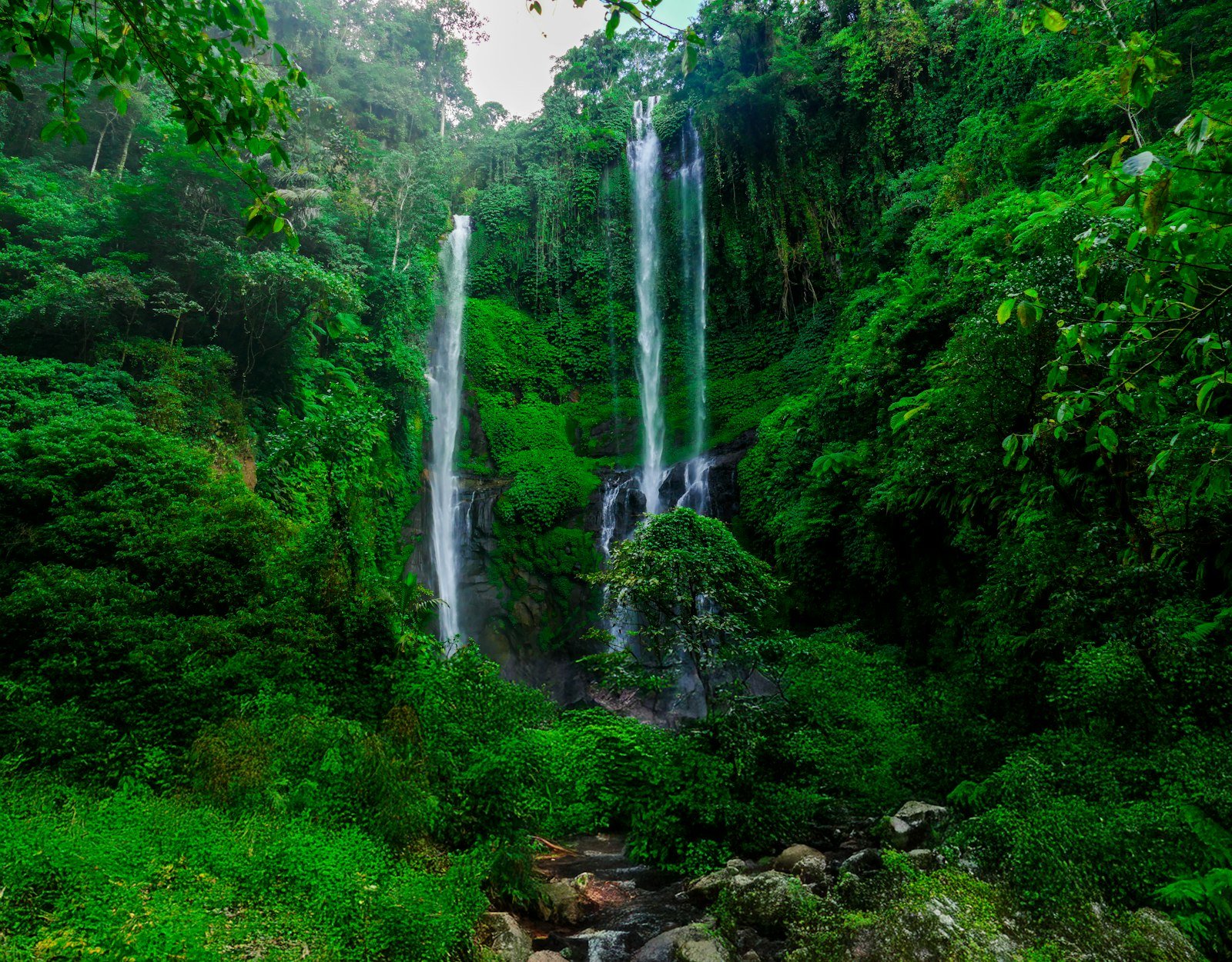Waterfall in the jungle near Ubud